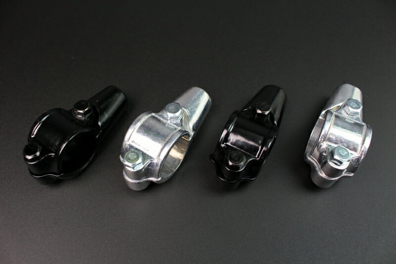 ミニモト ミラーアダプタークランプ式M10正ネジ黒 【ポスト投函便】