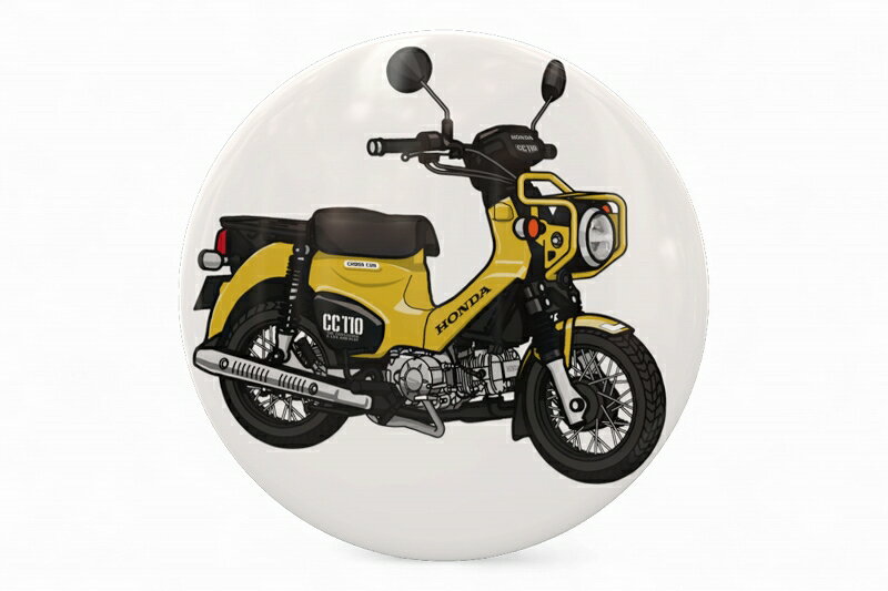 乐天商城 - 76mmマグネット缶バッジ クロスカブ110 CC110 【ポスト投函便】