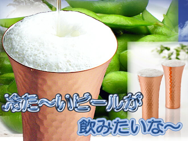 【ビールが冷たーい】銅ビアカップ