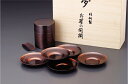 【送料無料】茶筒、茶托セット(木箱入)