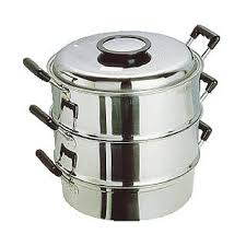 Ih/Gas Compatible - PE18-0丸蒸器29cm　3段・IH対応