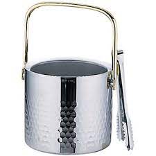 スリーアロー18-8二重槌目アイスペール（トング付）1.0ℓ