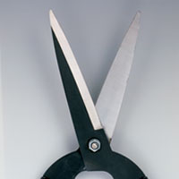 MINK-WEB-SHOPの【送料無料】楕円アルミ450ハンドル 150mm刈込鋏　　｜アングル2