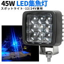 作業灯 LED ワークライト 【1台】青 ブルー45w】フォークリフト 工事 倉庫作業 除雪車 24v 除雪 機 ライト 漁船 ライト 12v 24v兼用 45W 虫よけ 狐よけ 集魚灯ドーム型レンズ