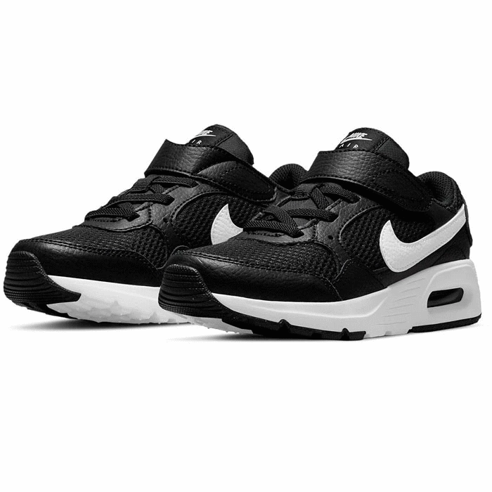 楽天ミトモナイキ エアマックス SC 軽量 ランニングシューズ ジュニア キッズ CZ5356-002 NIKE AIR MAX SC PSV ローカット 運動靴 厚底 マラソン スニーカー かっこいい 速い ブラック ホワイト 白 黒 男の子 運動会 黄色 黒 普段履き 運動 通学 17cm 18cm 19cm 20cm 21cm 21.5cm 22cm