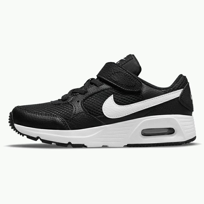 ナイキ エアマックス SC 軽量 ランニングシューズ ジュニア キッズ CZ5356-002 NIKE AIR MAX SC PSV ローカット 運動靴 厚底 マラソン スニーカー かっこいい 速い ブラック ホワイト 白 黒 男の子 運動会 黄色 黒 普段履き 運動 通学 17cm 18cm 19cm 20cm 21cm 21.5cm 22cm