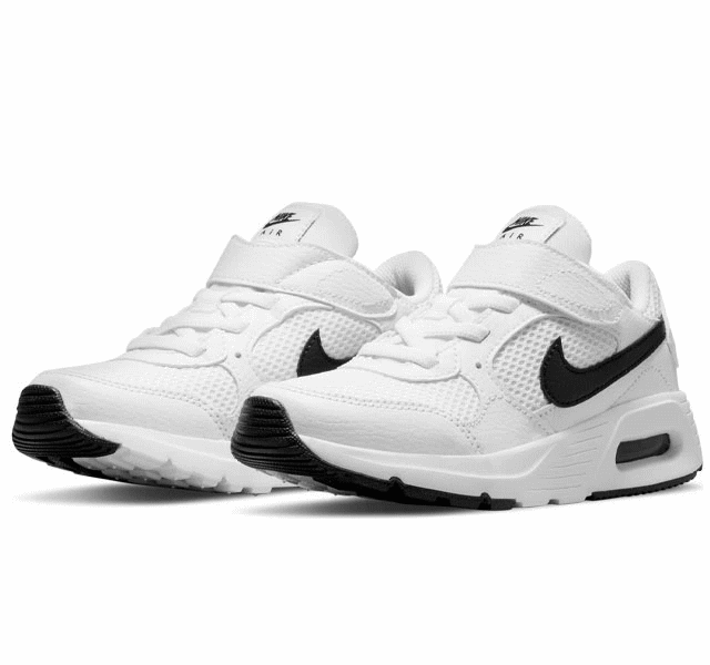 ナイキ エアマックス SC 軽量 ランニングシューズ ジュニア キッズ CZ5356-102 NIKE AIR MAX SC PSV ローカット 運動靴 厚底 マラソン スニーカー かっこいい 速い ブラック ホワイト 白 黒 男…