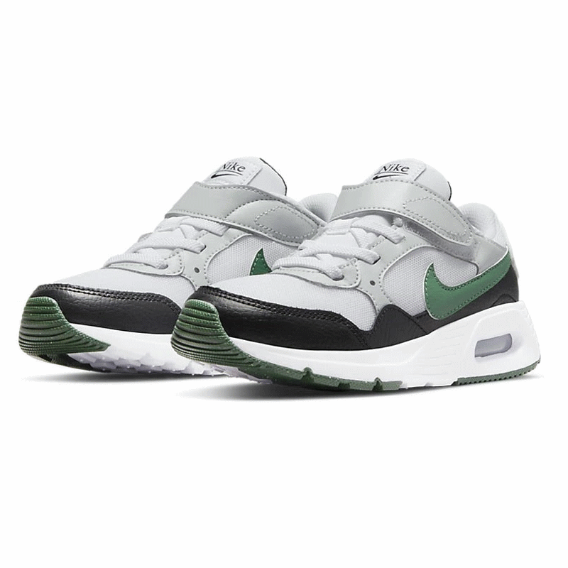 ナイキ エアマックス SC 軽量 ランニングシューズ ジュニア キッズ CZ5356-112 NIKE AIR MAX SC PSV ローカット 運動靴 厚底 マラソン スニーカー かっこいい 速い グリーン ブラック ホワイト…