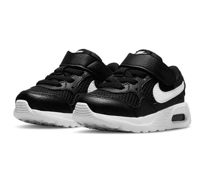 ナイキ エアマックス SC 軽量 ランニングシューズ ベビー キッズ CZ5361-002 NIKE AIR MAX SC TDV ローカット 運動靴 厚底 マラソン スニーカー かっこいい 速い ブラック ホワイト 白 黒 男の子 運動会 普段履き 運動 通学 14cm 15cm 16cm