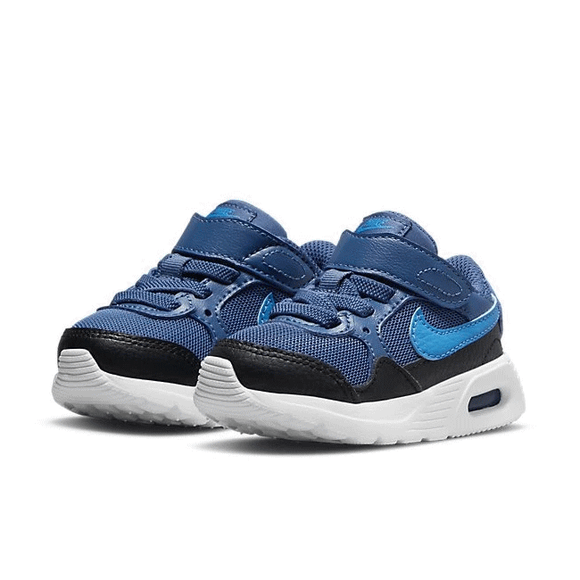 ナイキ エアマックス SC 軽量 ランニングシューズ ベビー キッズ CZ5361-400 NIKE AIR MAX SC TDV ローカット 運動靴 厚底 マラソン スニーカー かっこいい 速い ブラック ブルー 青 黒 男の子 運動会 普段履き 運動 通学 14cm 15cm 16cm