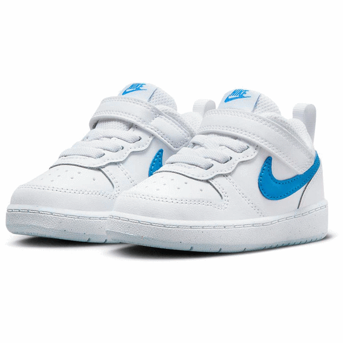 ナイキ ローカット キッズ ベビー スニーカー コート バーロウ2 TDV ロー ダンス BQ5453 123 ストリート バスケット 子供靴 ホワイト ブルー ベルクロ 白 青 普段履き 運動 通学 かっこいい 男の子 女の子 13cm 14cm 15cm 16cm【あす楽対応_北陸】【RCP】