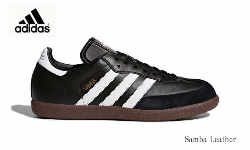 アディダス レザースニーカー メンズ アディダス adidas サンバ レザー スニーカー Samba Leather メンズ レザー シューズ ローカット 靴 スポーツシューズ ブラック/ホワイト 019000 スパイクレス 限定 かっこいい 男性 靴 白 黒 本革 25cm 25.5cm 26cm 26.5cm 27cm 28cm