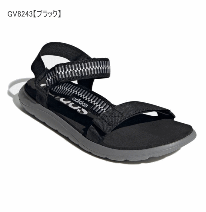 アディダス コンフォートサンダル メンズ レディース 軽量 ストラップ ビーチ シャ...