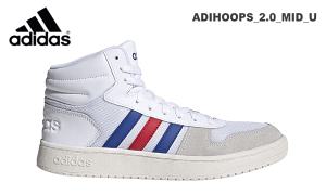 アディダス adidas メンズ レディース ハイカット スニーカー アディフープス ミッドカット ADIHOOPS 2.0 MID U 通学 ダンス バスケット FW8252 靴 ホワイト ブルー レッド トリコロール 白 青 大きいサイズ かっこいい 23cm 23.5cm 24cm 24.5cm 26cm 26.5cm 27cm 28cm 29cm