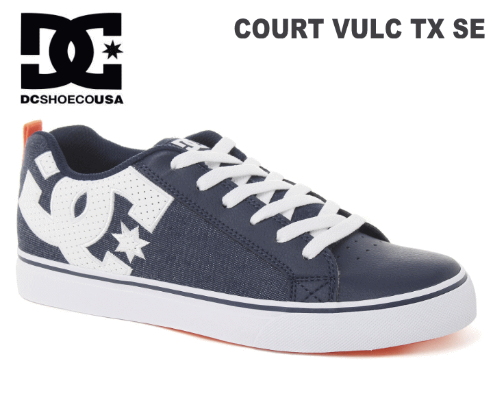 ディーシー dc メンズ ローカット スニーカー シューズ コート バルカナイズ TX SE DM204031 COURT VULC TX SE DM204031-4DW ダンス スケーター 黒 白 ネイビー ブラック ホワイト かっこいい キルティング 男性 通学 キングサイズ 26cm 26.5cm 27cm 28cm 29cm 30cm