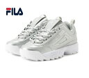 フィラ FILA ダッドスニーカー 厚底 スニーカー レディース ブランド ホワイト シルバー 白 かわいい DISRUPTOR II PREMIUM METALLIC ディスラプター 2 プレミアム メタリック 5XM02304 063 女性 靴 限定 韓国 ファッション ダンス 22.5cm 23.0cm 23.5cm 24cm 24.5cm 25cm