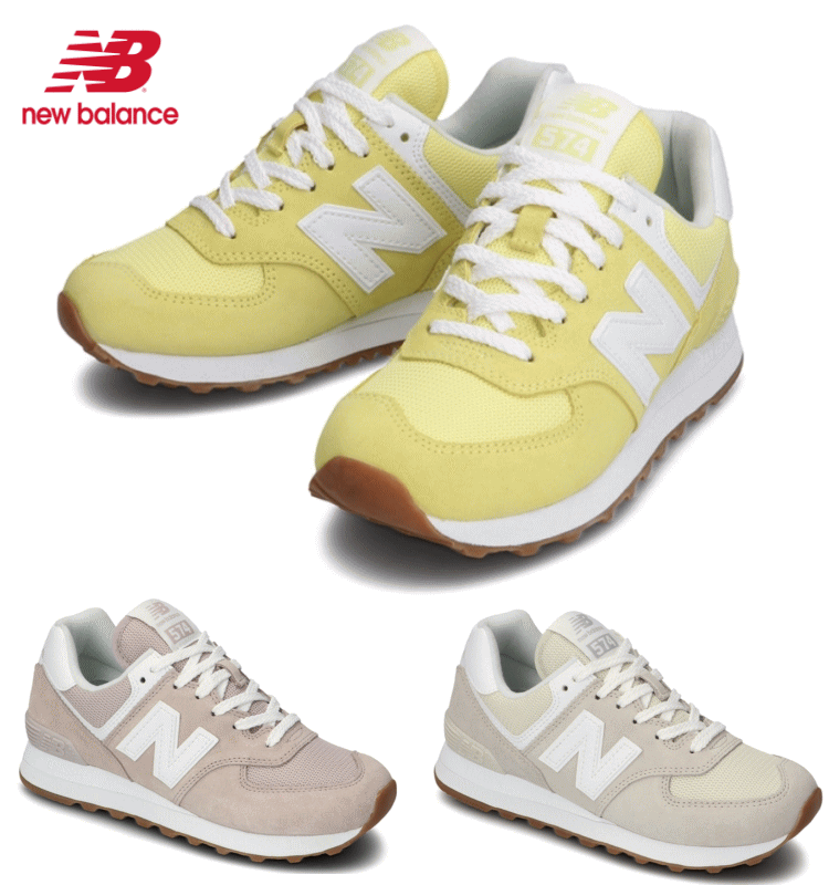 ニューバランス WL574 レディース スニーカー グレー パープル ホワイト ピンク パープル ネイビー パステル PK2 PA2 PC2 new balance 574 クラシック 女性靴 かわいい 春新作 スプリング 定番 母の日 23cm 23.5cm 24cm 24.5cm