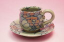 椿 コーヒー碗皿(黒田赫三郎)