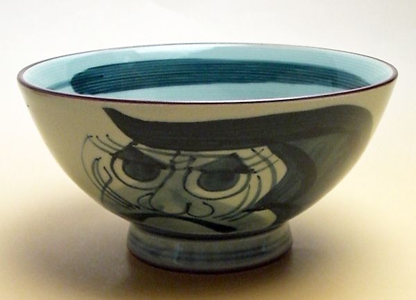 だるま特大飯碗〔青〕