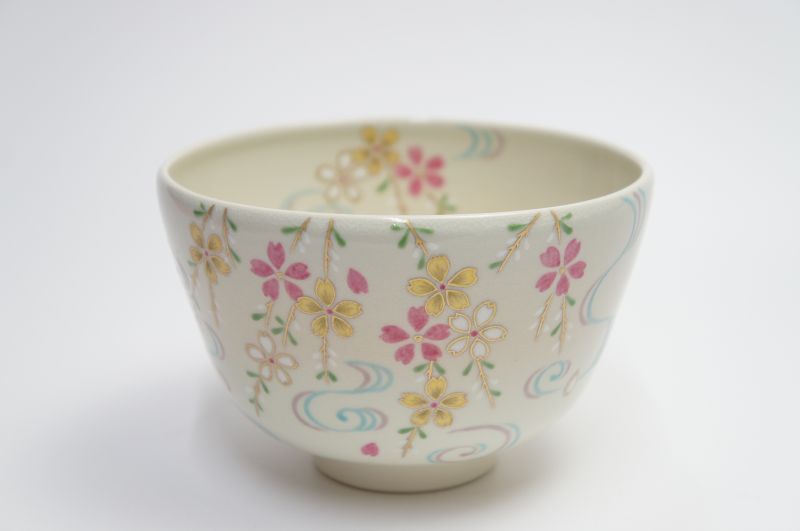桜流水 抹茶碗
