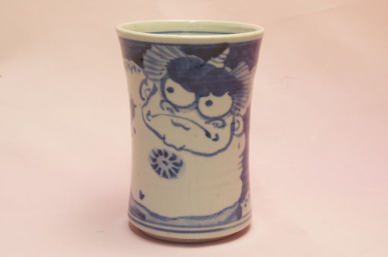 童工房　打ち出の小槌・鬼　胴締めビアカップ