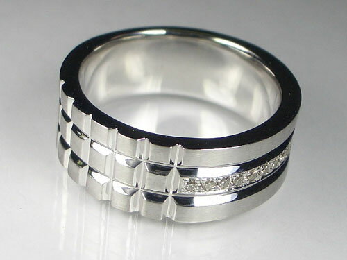 【男性用】最高のお洒落！K18WGメンズリング