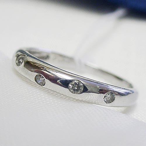 乐天商城 - 0.1ct ダイヤモンド プラチナ 甲丸 Pt900 リング