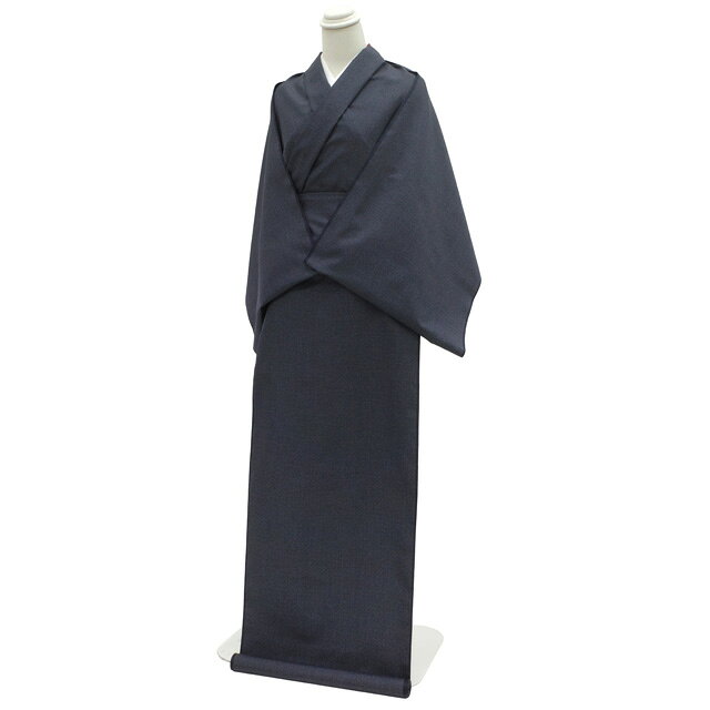 【新古品】 男物 本場出羽大島 着物 着尺 反物 正絹 未使用 米沢 白根沢 濃紺地 ダークネイビー 先染め 小絣 美品 春 秋 冬 袷も 単衣もOK 男女兼用 キングサイズ カジュアル 伝統工芸品 出羽大島 みやがわ sb17611
