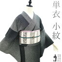 【新古品】 小紋 単衣 着物 未使用 正絹 春 秋 黒 白 ぼかし染 上質 カジュアル モノトーンカラー おしゃれ 仕立て上がり 身丈167 裄丈67 Lサイズ みやがわ sb15928