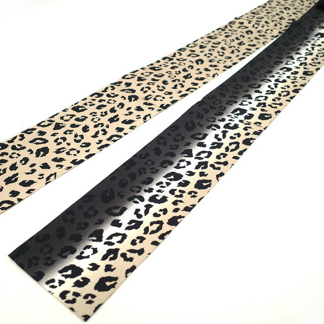【新品】 半幅帯 リバーシブル 両面 正絹 全通 ヒョウ柄 レオパード柄 アニマル柄 動物柄 ベージュ 濃グレー 地紋 桜 春 秋 冬 未使用 仕立て上がり みやがわ sb51134