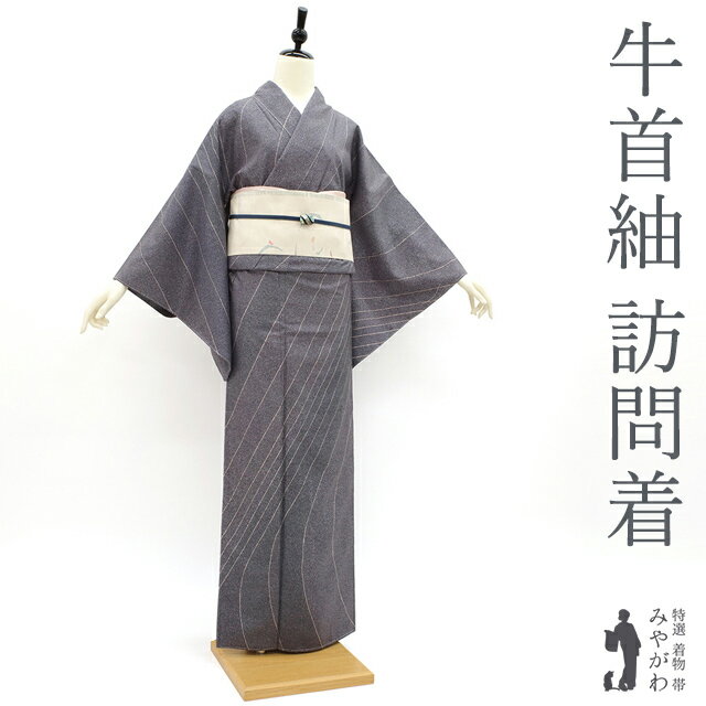 付下げ】紫鼠 くすみ系 グレー 広衿 比翼仕立て 袷 正絹 手描き 付下げ】紫鼠 くすみ系 グレー 広衿 比翼仕立て 袷 正絹 手描き