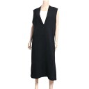 美品【中古】アンタイトル UNTITLED ノースリーブワンピース ロングワンピース ワンピース レディース 表記 2号 9号 M 相当 黒 ブラック 無地 シ...