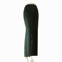 美品【中古】自由区 黒 ストレッチ素材 美脚ロングパンツ 40号/11号 春秋 レディース ボトムス