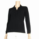 新品【中古】アンクライン ANNE KLEIN ニットカットソー トップス Мサイズ(9号/38号相当) 黒/ブラック 大人シンプル 秋冬向け レディース