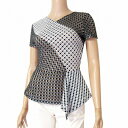 新品同様【中古】マックスアズリア BCBG MAXAZRIA お洒落総レースカットソー 小さいサイズ 表記XS(7号/36号/S相当) 黒/ブラック 白/ホワイト 半袖 春夏向け トップス レディース