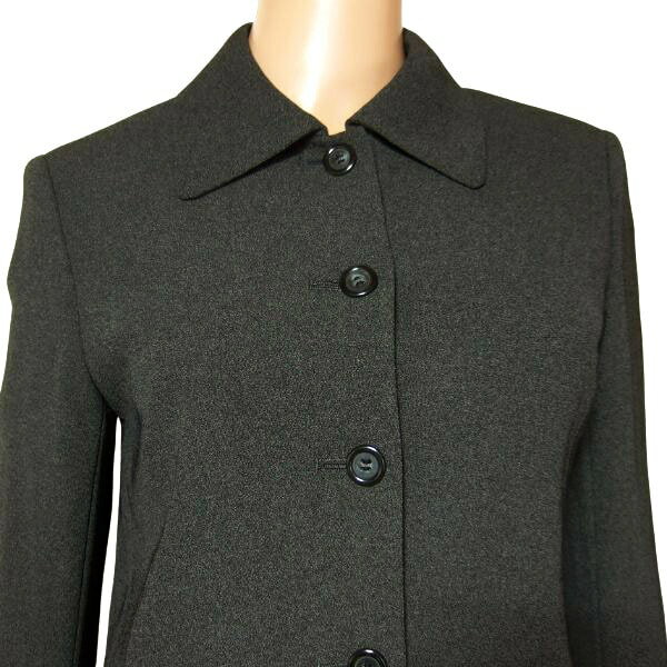 新品同様【中古】スキャパ SCAPA ステンカラージャケット 小さいサイズ 小さい 表記 36号 S 7号 相当 古着 グレー レディース 春 秋 アウター 薄手 シンプル オフィス 通勤 大人 女性 50代 60代