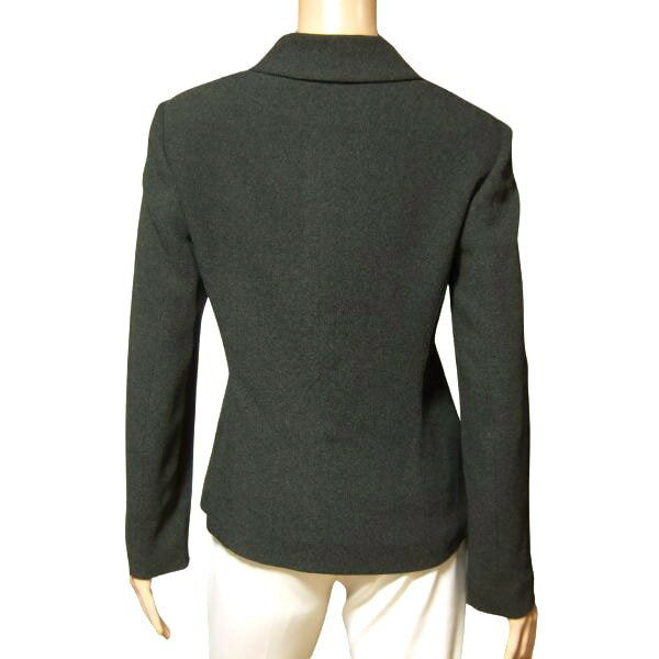 新品同様【中古】スキャパ SCAPA ステンカラージャケット 小さいサイズ 小さい 表記 36号 S 7号 相当 古着 グレー レディース 春 秋 アウター 薄手 シンプル オフィス 通勤 大人 女性 50代 60代