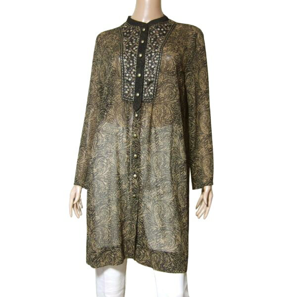 美品【中古】ジャンニロジュディチェ GIANNI LO GIUDICE チュニック ロングチュニック 表記 40号 L 11..