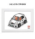 イラストA5 フレーム付き プレゼント 車 納車 祝い 男性 彼氏 メンズ 誕生日 クリスマス ホンダ シビックタイプR EK9 送料無料