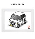 イラストA5 フレーム付き プレゼント 車 納車 祝い 男性 彼氏 メンズ 誕生日 クリスマス スズキ エブリイ DA17V 送料無料