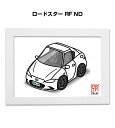 イラストA5 フレーム付き プレゼント 車 納車 祝い 男性 彼氏 メンズ 誕生日 クリスマス マツダ ロードスター RF ND 送料無料