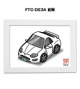 イラストA5 フレーム付き プレゼント 車 納車 祝い 男性 彼氏 メンズ 誕生日 クリスマス ミツビシ FTO DE3A 前期 送料無料