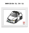 イラストA5 フレーム付き プレゼント 車 納車 祝い 男性 彼氏 メンズ 誕生日 クリスマス 外車 BMW Z3 CN/CL/CH/CJ 送料無料