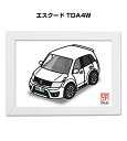 イラストA5 フレーム付き プレゼント 車 納車 祝い 男性 彼氏 メンズ 誕生日 クリスマス スズキ エスクード TDA4W 送料無料