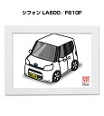 イラストA5 フレーム付き プレゼント 車 納車 祝い 男性 彼氏 メンズ 誕生日 クリスマス スバル シフォン LA600/F610F 送料無料