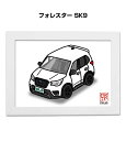 イラストA5 フレーム付き プレゼント 車 納車 祝い 男性 彼氏 メンズ 誕生日 クリスマス スバル フォレスター SK9 送料無料