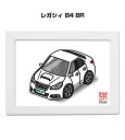 イラストA5 フレーム付き プレゼント 車 納車 祝い 男性 彼氏 メンズ 誕生日 クリスマス スバル レガシィ B4 BR 送料無料