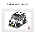 イラストA5 フレーム付き プレゼント 車 納車 祝い 男性 彼氏 メンズ 誕生日 クリスマス ダイハツ タフト LA900S/LA910S 送料無料