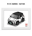 イラストA5 フレーム付き プレゼント 車 納車 祝い 男性 彼氏 メンズ 誕生日 クリスマス トヨタ ライズ A200A/A210A 送料無料(3)