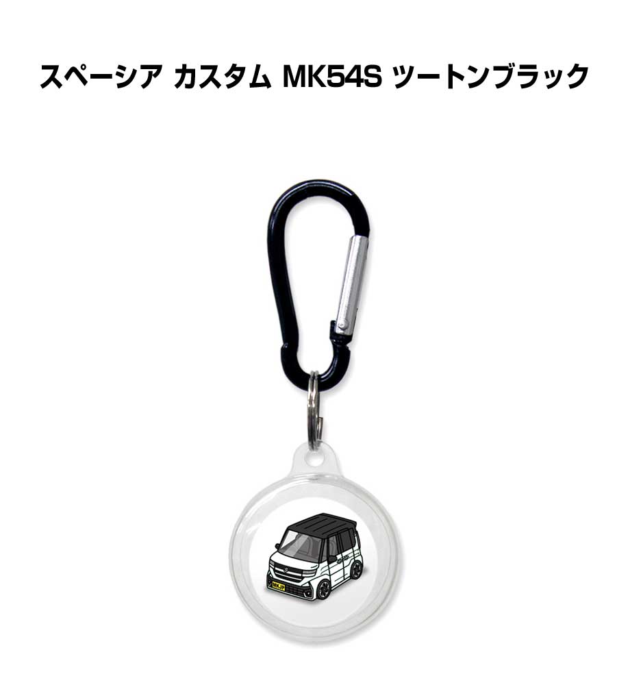 iphone 4s - AirTagケース 車 鍵 TPU 透明 クリア AirTag エアタグ エアタグカバー エアタグケース Apple iPhone 保護 紛失防止 GPS 保護ケース スズキ スペーシア カスタム MK54S ツートンブラック 送料無料